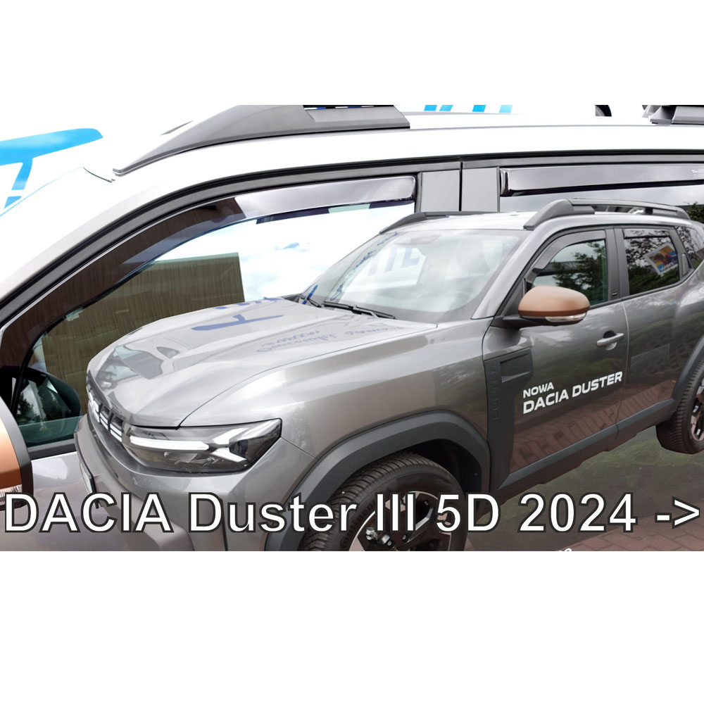Βλησαρούλης Car Center - ΑΝΕΜΟΘΡΑΥΣΤΕΣ ΓΙΑ DACIA DUSTER 5D 2024+ ΣΕΤ ΑΥΤΟΚΙΝΗΤΟΥ ΑΠΟ ΕΥΚΑΜΠΤΟ ΦΙΜΕ ΠΛΑΣΤΙΚΟ HEKO - 4 ΤΕΜ
