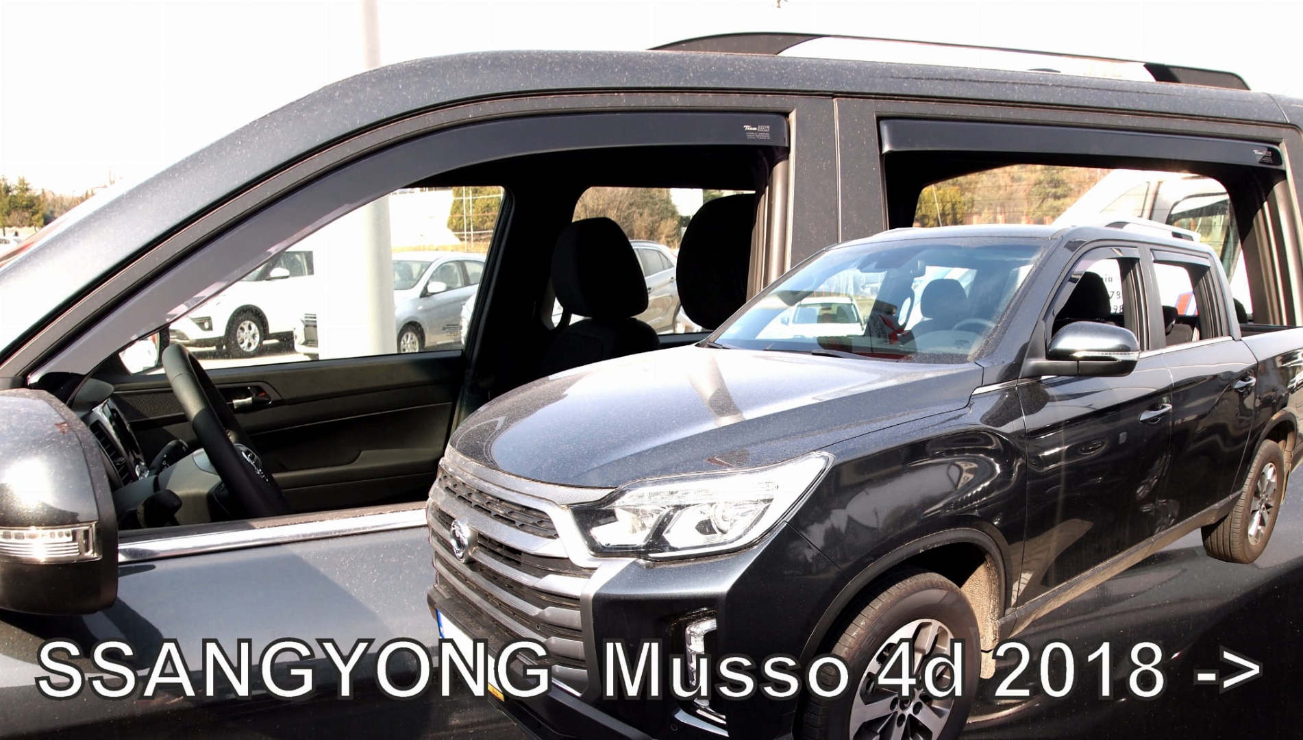 Βλησαρούλης Car Center - ΑΝΕΜΟΘΡΑΥΣΤΕΣ ΓΙΑ SSANGYONG MUSSO 4D 2018+  ΣΕΤ ΑΥΤΟΚΙΝΗΤΟΥ ΑΠΟ ΕΥΚΑΜΠΤΟ ΦΙΜΕ ΠΛΑΣΤΙΚΟ HEKO - 4 ΤΕΜ.