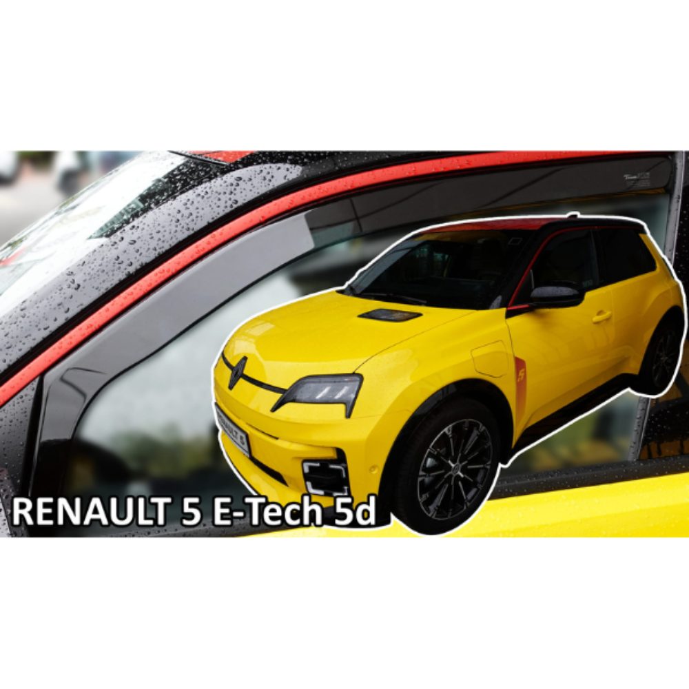Βλησαρούλης Car Center - ΑΝΕΜΟΘΡΑΥΣΤΕΣ ΓΙΑ RENAULT 5 E-TECH ELECTRIC 5D 2024+ ΖΕΥΓΑΡΙ ΑΠΟ ΕΥΚΑΜΠΤΟ ΦΙΜΕ ΠΛΑΣΤΙΚΟ HEKO - 2 ΤΕΜ.