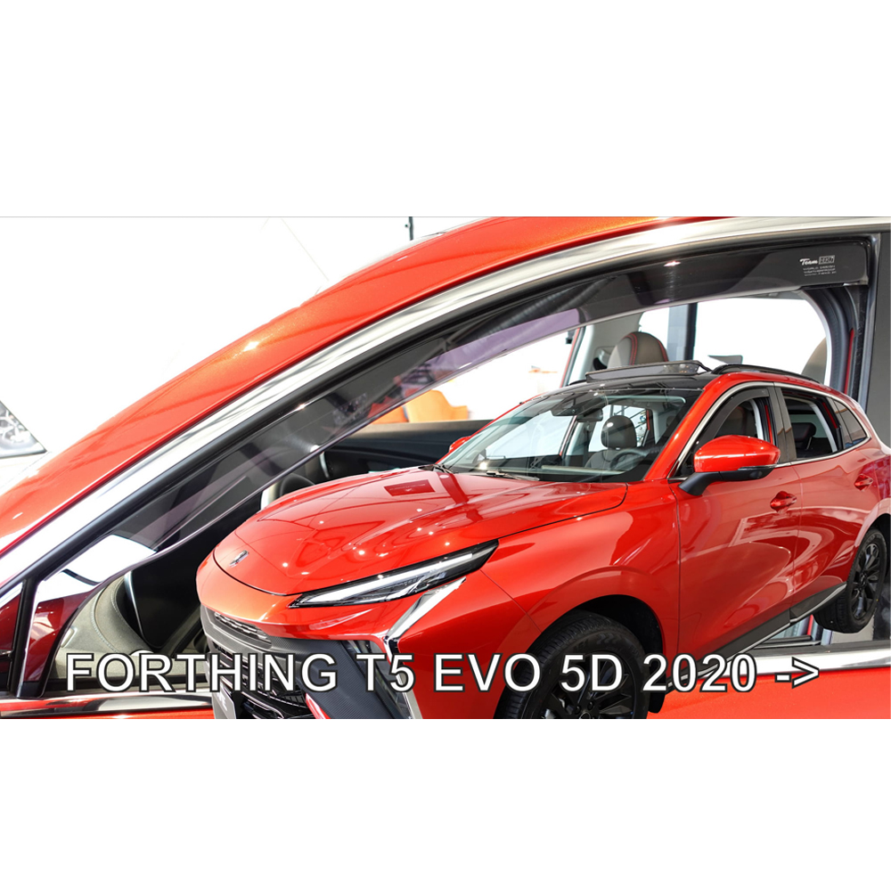 Βλησαρούλης Car Center - ΑΝΕΜΟΘΡΑΥΣΤΕΣ ΓΙΑ FORTHING T5 EVO 5D 2020+ ΖΕΥΓΑΡΙ ΑΠΟ ΕΥΚΑΜΠΤΟ ΦΙΜΕ ΠΛΑΣΤΙΚΟ HEKO - 2 ΤΕΜ.