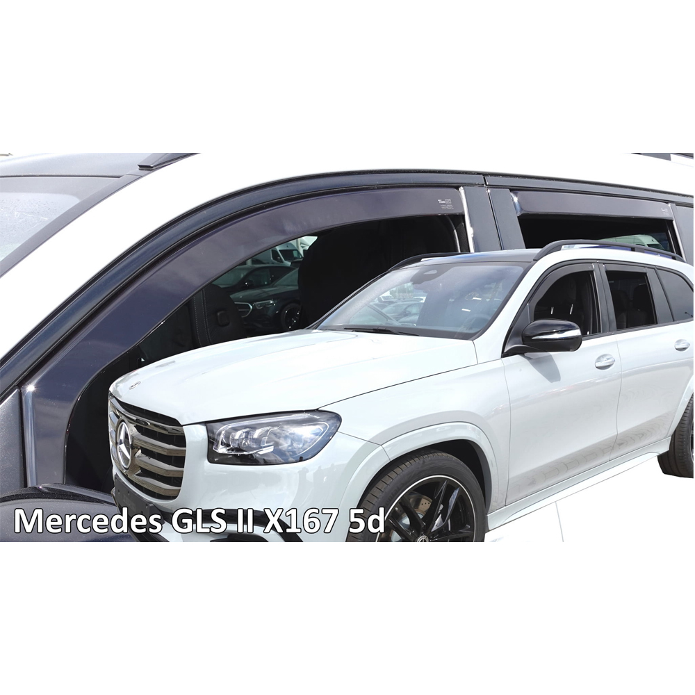 Βλησαρούλης Car Center - ΑΝΕΜΟΘΡΑΥΣΤΕΣ ΓΙΑ MERCEDES GLS X167 5D 2019+ ΣΕΤ ΑΥΤΟΚΙΝΗΤΟΥ ΑΠΟ ΕΥΚΑΜΠΤΟ ΦΙΜΕ ΠΛΑΣΤΙΚΟ HEKO - 4 ΤΕΜ