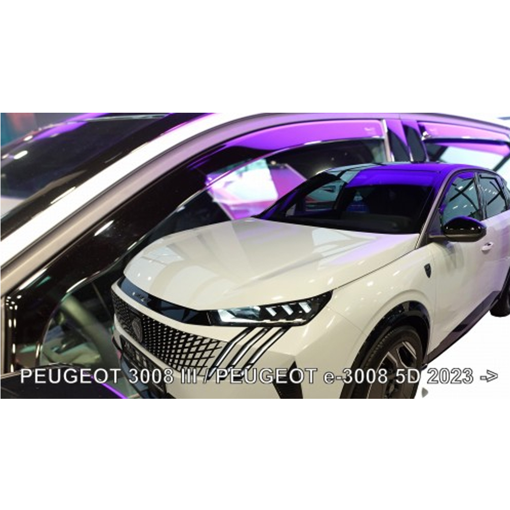 Βλησαρούλης Car Center - ΑΝΕΜΟΘΡΑΥΣΤΕΣ ΓΙΑ PEUGEOT 3008 III 5D 2023+ / E-3008 III 5D 2023+ ΣΕΤ ΑΥΤΟΚΙΝΗΤΟΥ ΑΠΟ ΕΥΚΑΜΠΤΟ ΦΙΜΕ ΠΛΑΣΤΙΚΟ HEKO - 4 ΤΕΜ.