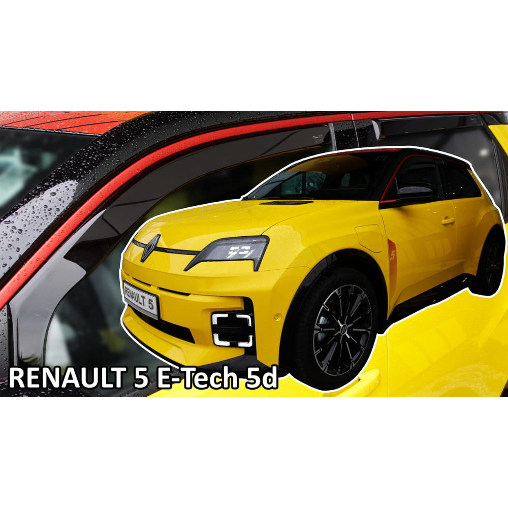 Βλησαρούλης Car Center - ΑΝΕΜΟΘΡΑΥΣΤΕΣ ΓΙΑ RENAULT 5 E-TECH ELECTRIC 5D 2024+ ΖΕΥΓΑΡΙ ΑΠΟ ΕΥΚΑΜΠΤΟ ΦΙΜΕ ΠΛΑΣΤΙΚΟ HEKO - 4 ΤΕΜ.