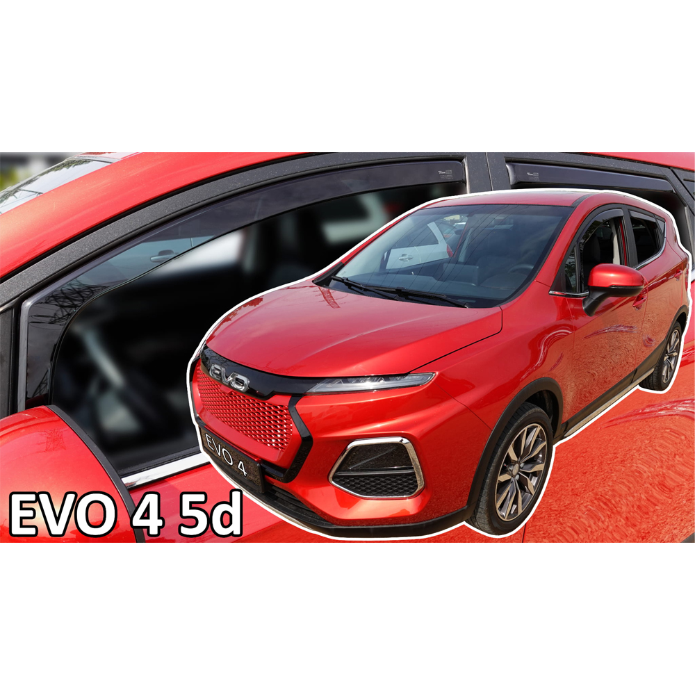 Βλησαρούλης Car Center - ΑΝΕΜΟΘΡΑΥΣΤΕΣ ΓΙΑ EVO 4 5D 2020+ ΣΕΤ ΑΥΤΟΚΙΝΗΤΟΥ ΑΠΟ ΕΥΚΑΜΠΤΟ ΦΙΜΕ ΠΛΑΣΤΙΚΟ HEKO - 4 ΤΕΜ.