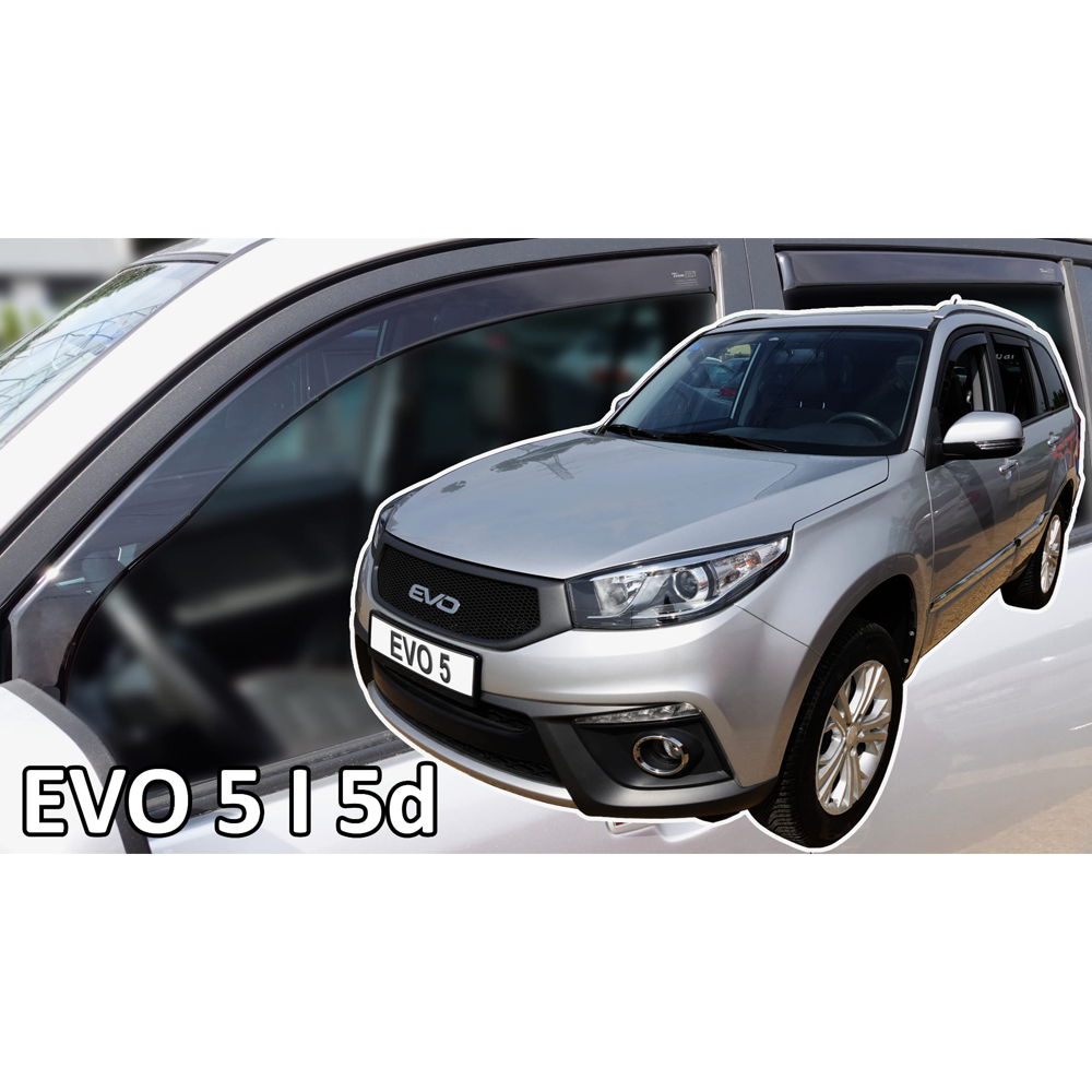Βλησαρούλης Car Center - ΑΝΕΜΟΘΡΑΥΣΤΕΣ ΓΙΑ EVO 5 5D 2020-2022 ΣΕΤ ΑΥΤΟΚΙΝΗΤΟΥ ΑΠΟ ΕΥΚΑΜΠΤΟ ΦΙΜΕ ΠΛΑΣΤΙΚΟ HEKO - 4 ΤΕΜ.