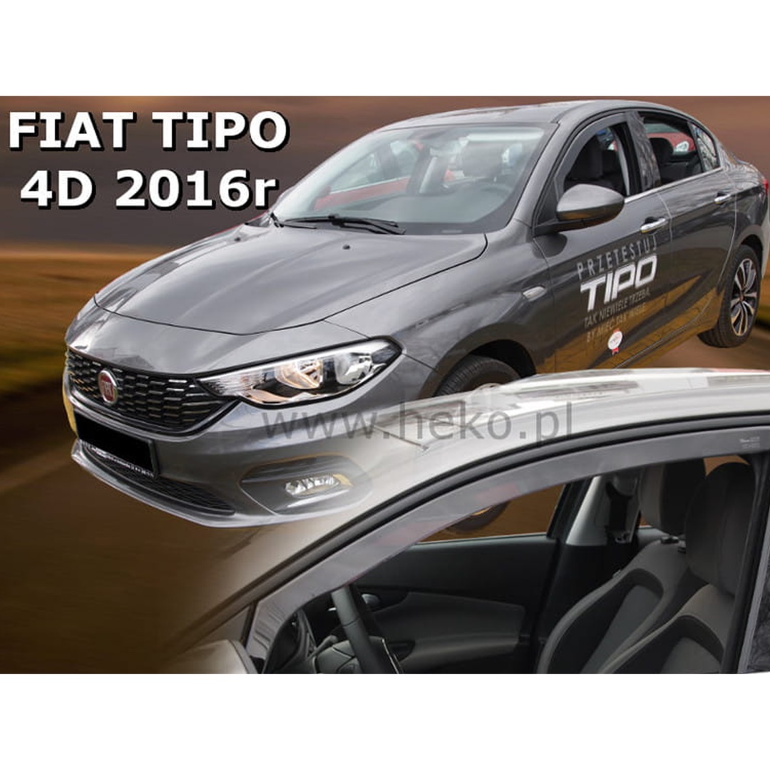 Βλησαρούλης Car Center - ΑΝΕΜΟΘΡΑΥΣΤΕΣ ΓΙΑ FIAT TIPO 4D/5D SEDAN HTB WAGON 2016-2020 ΖΕΥΓΑΡΙ ΑΠΟ ΕΥΚΑΜΠΤΟ ΦΙΜΕ ΠΛΑΣΤΙΚΟ HEKO - 2 ΤΕΜ.