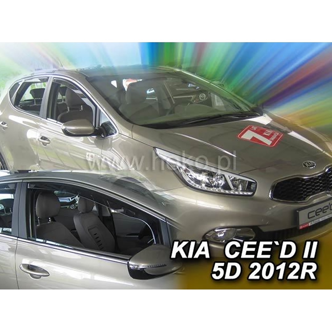 Βλησαρούλης Car Center - ΑΝΕΜΟΘΡΑΥΣΤΕΣ ΓΙΑ KIA CEED II 5D 05/2012-2018 ΖΕΥΓΑΡΙ ΑΠΟ ΕΥΚΑΜΠΤΟ ΦΙΜΕ ΠΛΑΣΤΙΚΟ HEKO - 2 ΤΕΜ.
