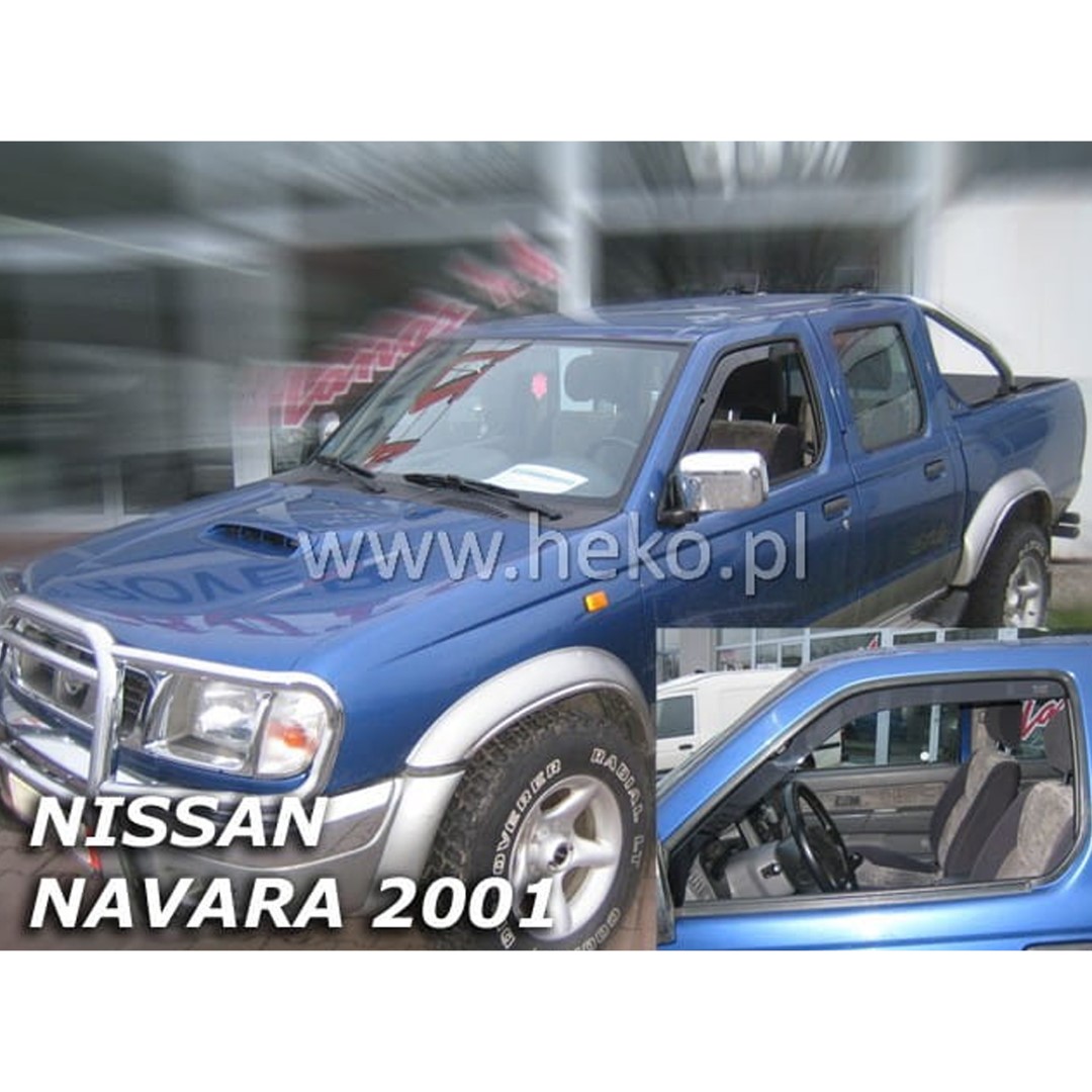 Βλησαρούλης Car Center - ΑΝΕΜΟΘΡΑΥΣΤΕΣ ΓΙΑ NISSAN NAVARA PICK UP D22 2001-2005 / NP300 4D (ΜΕ ΕΣΟΧΗ ΚΑΘΡΕΠΤΗ) ΖΕΥΓΑΡΙ ΑΠΟ ΕΥΚΑΜΠΤΟ ΦΙΜΕ ΠΛΑΣΤΙΚΟ HEKO - 2 ΤΕΜ.