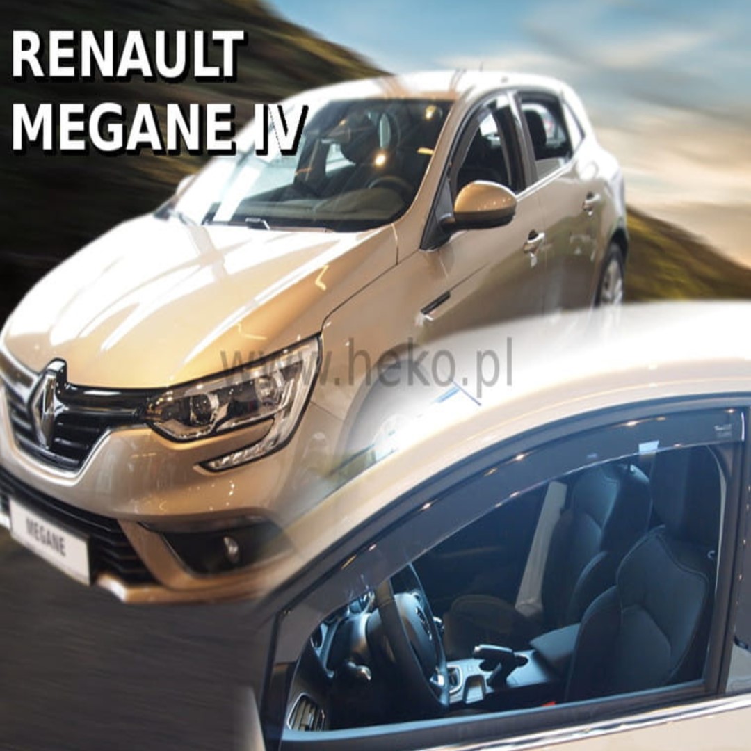 Βλησαρούλης Car Center - ΑΝΕΜΟΘΡΑΥΣΤΕΣ ΓΙΑ RENAULT MEGANE 5D 2016+ ΖΕΥΓΑΡΙ ΑΠΟ ΕΥΚΑΜΠΤΟ ΦΙΜΕ ΠΛΑΣΤΙΚΟ HEKO - 2 ΤΕΜ.
