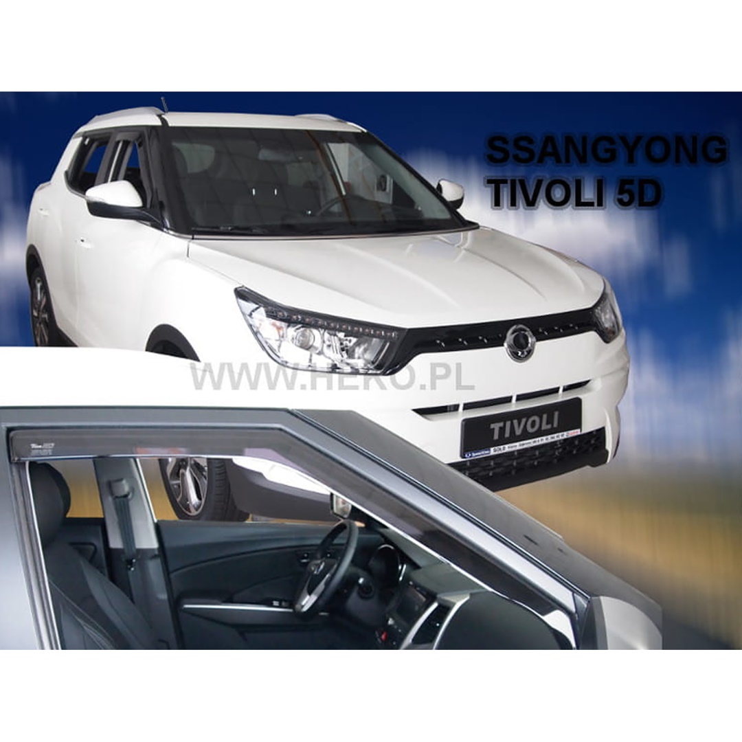 Βλησαρούλης Car Center - ΑΝΕΜΟΘΡΑΥΣΤΕΣ ΓΙΑ SSANGYONG TIVOLI / XLV 5D 2015+ ΖΕΥΓΑΡΙ ΑΠΟ ΕΥΚΑΜΠΤΟ ΦΙΜΕ ΠΛΑΣΤΙΚΟ HEKO - 2 ΤΕΜ.