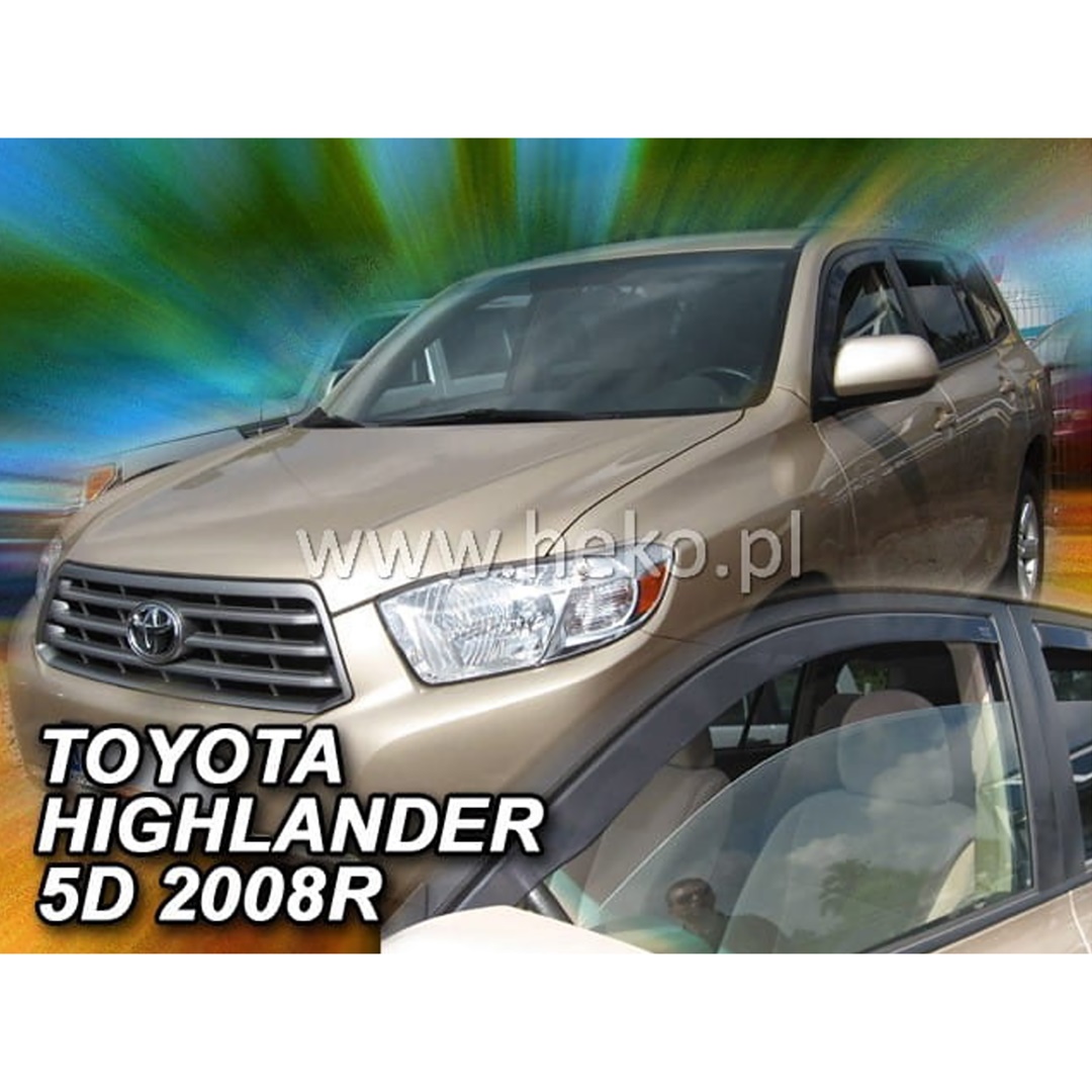Βλησαρούλης Car Center - ΑΝΕΜΟΘΡΑΥΣΤΕΣ ΓΙΑ TOYOTA HIGHLANDER 5D 2007+ ΖΕΥΓΑΡΙ ΑΥΤΟΚΙΝΗΤΟΥ ΑΠΟ ΕΥΚΑΜΠΤΟ ΦΙΜΕ ΠΛΑΣΤΙΚΟ HEKO - 2 ΤΕΜ.