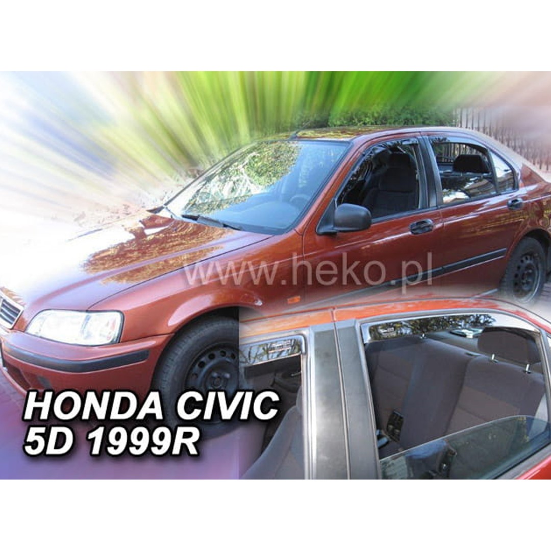Βλησαρούλης Car Center - ΑΝΕΜΟΘΡΑΥΣΤΕΣ ΓΙΑ HONDA CIVIC 5D HB/LTB/COMBI 1995-2000 ΣΕΤ ΑΥΤΟΚΙΝΗΤΟΥ ΑΠΟ ΕΥΚΑΜΠΤΟ ΦΙΜΕ ΠΛΑΣΤΙΚΟ HEKO - 4 ΤΕΜ.