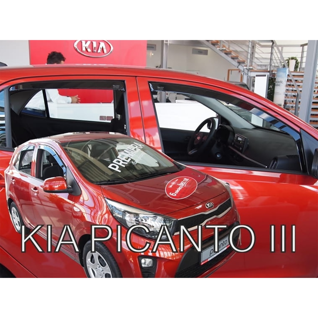 Βλησαρούλης Car Center - ΑΝΕΜΟΘΡΑΥΣΤΕΣ ΓΙΑ KIA PICANTO III 5D 2017+ - ΣΕΤ ΑΥΤΟΚΙΝΗΤΟΥ ΑΠΟ ΕΥΚΑΜΠΤΟ ΦΙΜΕ ΠΛΑΣΤΙΚΟ HEKO - 4 ΤΕΜ.