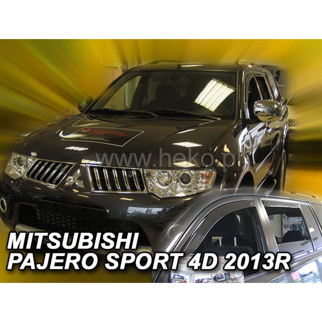Βλησαρούλης Car Center - ΑΝΕΜΟΘΡΑΥΣΤΕΣ ΓΙΑ MITSUBISHI PAJERO SPORT 5D 2013-2018 ΣΕΤ ΑΥΤΟΚΙΝΗΤΟΥ ΑΠΟ ΕΥΚΑΜΠΤΟ ΦΙΜΕ ΠΛΑΣΤΙΚΟ HEKO - 4 ΤΕΜ.