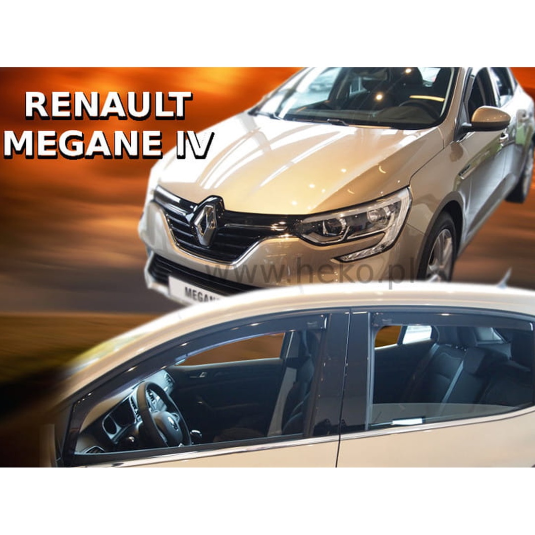 Βλησαρούλης Car Center - ΑΝΕΜΟΘΡΑΥΣΤΕΣ ΓΙΑ RENAULT MEGANE 5D 2016+ ΣΕΤ ΑΥΤΟΚΙΝΗΤΟΥ ΑΠΟ ΕΥΚΑΜΠΤΟ ΦΙΜΕ ΠΛΑΣΤΙΚΟ HEKO - 4 ΤΕΜ.