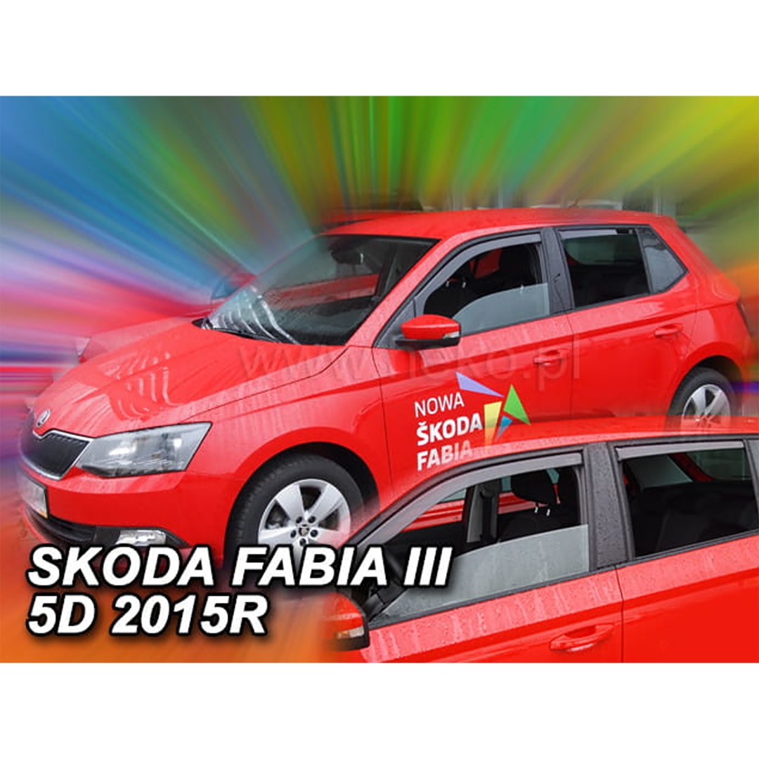 Βλησαρούλης Car Center - ΑΝΕΜΟΘΡΑΥΣΤΕΣ ΓΙΑ SKODA FABIA III 5D 2014+ HTB  ΣΕΤ ΑΥΤΟΚΙΝΗΤΟΥ ΑΠΟ ΕΥΚΑΜΠΤΟ ΦΙΜΕ ΠΛΑΣΤΙΚΟ HEKO - 4 ΤΕΜ.