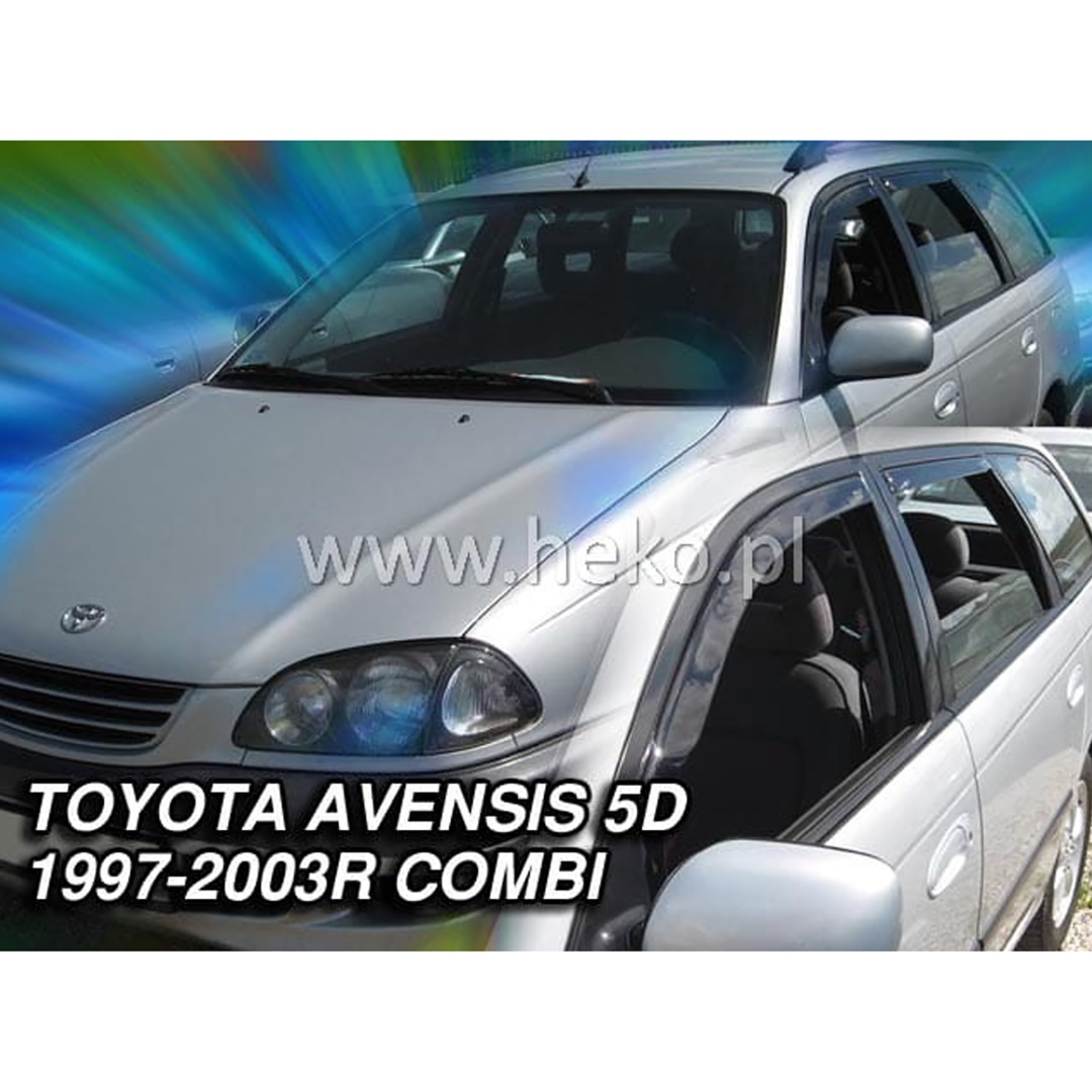 Βλησαρούλης Car Center - ΑΝΕΜΟΘΡΑΥΣΤΕΣ ΓΙΑ TOYOTA AVENSIS 5D COMBI 1997-2003 ΣΕΤ ΑΥΤΟΚΙΝΗΤΟΥ ΑΠΟ ΕΥΚΑΜΠΤΟ ΦΙΜΕ ΠΛΑΣΤΙΚΟ HEKO - 4 ΤΕΜ.