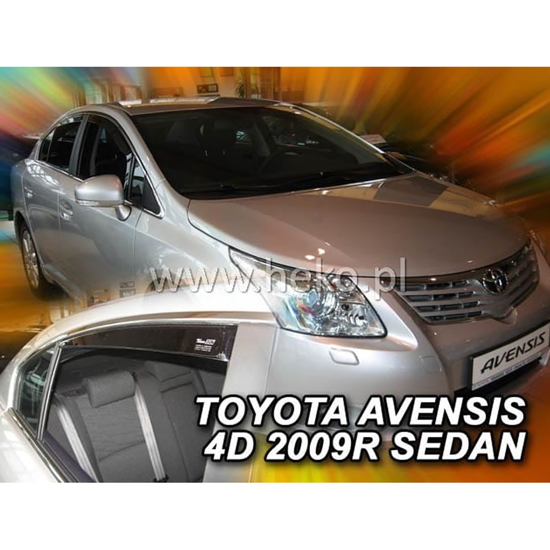 Βλησαρούλης Car Center - ΑΝΕΜΟΘΡΑΥΣΤΕΣ ΓΙΑ TOYOTA AVENSIS 4D SEDAN 2009+ ΣΕΤ ΑΥΤΟΚΙΝΗΤΟΥ ΑΠΟ ΕΥΚΑΜΠΤΟ ΦΙΜΕ ΠΛΑΣΤΙΚΟ HEKO - 4 ΤΕΜ.