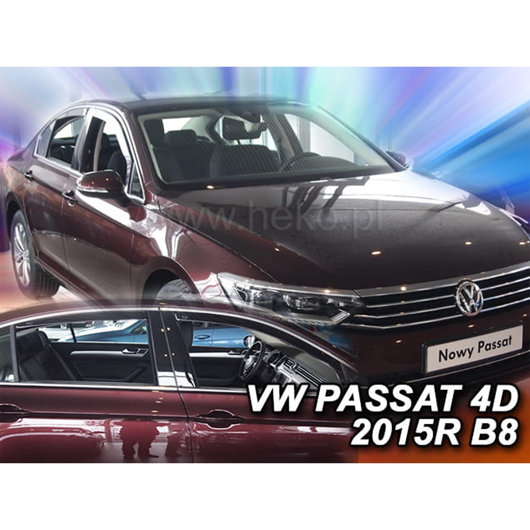 Βλησαρούλης Car Center - ΑΝΕΜΟΘΡΑΥΣΤΕΣ ΓΙΑ VW PASSAT 4D 2014+ ΣΕΤ ΑΥΤΟΚΙΝΗΤΟΥ ΑΠΟ ΕΥΚΑΜΠΤΟ ΦΙΜΕ ΠΛΑΣΤΙΚΟ HEKO - 4 ΤΕΜ.