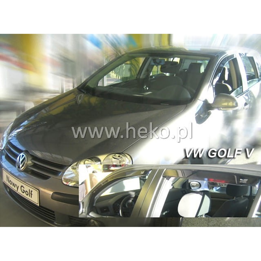Βλησαρούλης Car Center - ΑΝΕΜΟΘΡΑΥΣΤΕΣ ΓΙΑ VW GOLF 5 5D HTB 2004-2008 ΣΕΤ ΑΥΤΟΚΙΝΗΤΟΥ ΑΠΟ ΕΥΚΑΜΠΤΟ ΦΙΜΕ ΠΛΑΣΤΙΚΟ HEKO - 4 ΤΕΜ.