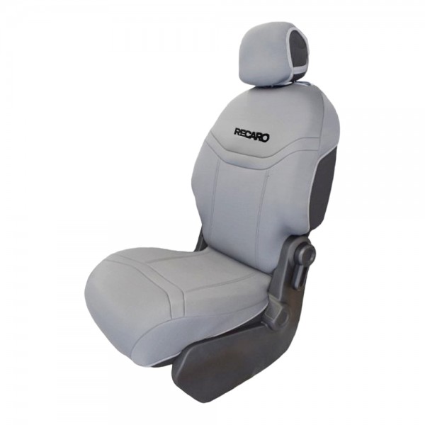 Βλησαρούλης Car Center - ΗΜΙΚΑΛΥΜΜΑΤΑ ΚΑΘΙΣΜΑΤΩΝ BUCKET RECARO ΓΚΡΙ ΑΝΟΙΧΤΟ ΜΕ VELCRO & ΠΡΟΣΚΕΦΑΛΑ (2 ΤΕΜ.)