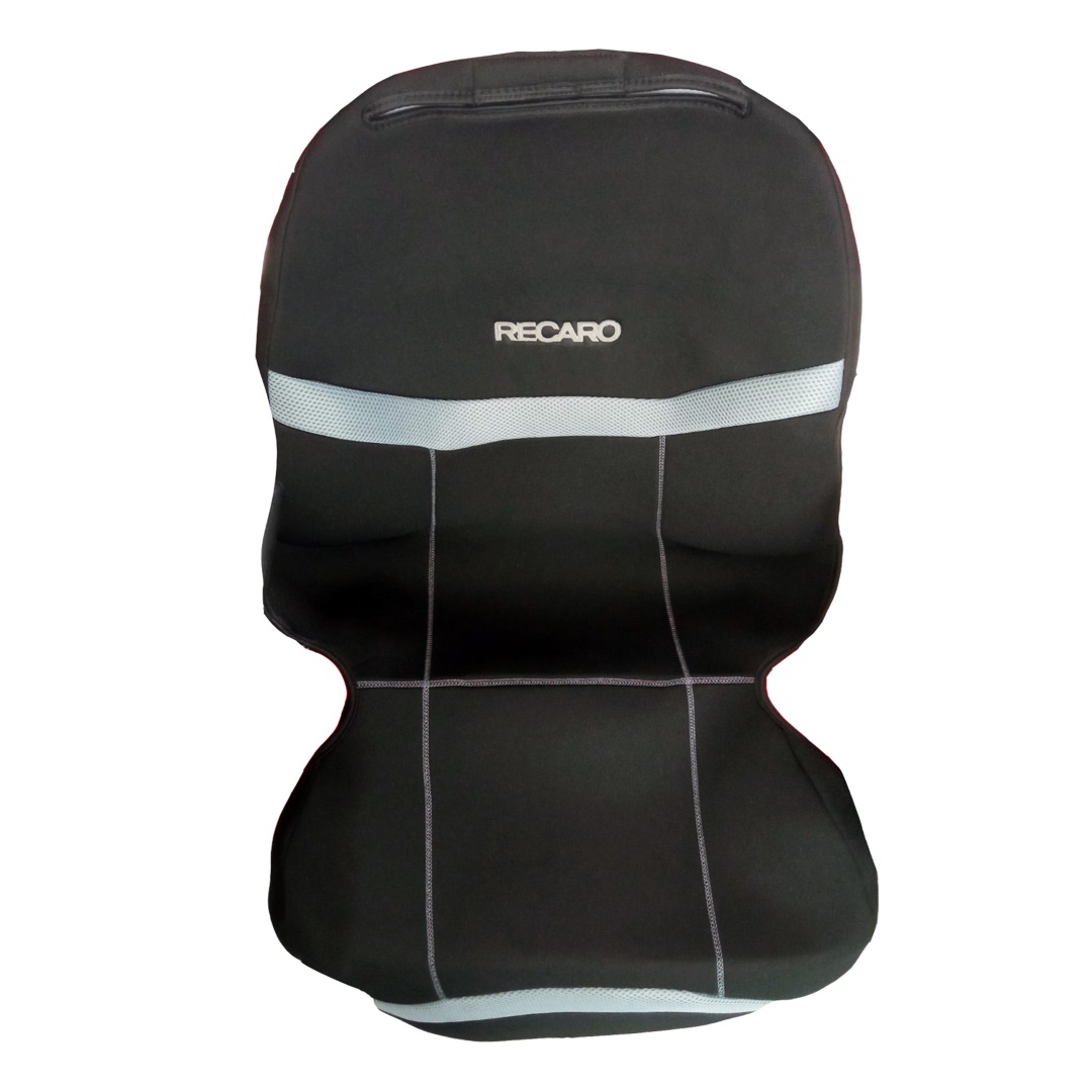 Βλησαρούλης Car Center - ΗΜΙΚΑΛΥΜΜΑΤΑ ΚΑΘΙΣΜΑΤΩΝ BUCKET RECARO ΜΑΥΡΟ/ΓΚΡΙ ΜΕ ΥΠΟΔΟΧΗ ΠΡΟΣΚΕΦΑΛΟΥ VELCRO & ΠΡΟΣΚΕΦΑΛΟ - 2 ΤΕΜ.