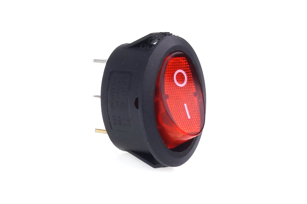 Βλησαρούλης Car Center - Amio - ΔΙΑΚΟΠΤΗΣ ΟΒΑΛ ΜΕ ΚΟΚΚΙΝΟ LED - 1 τεμ. (02461/AM)