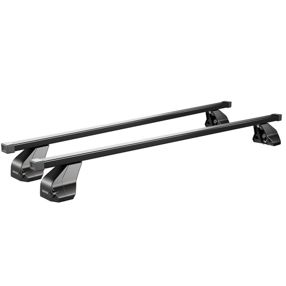 Βλησαρούλης Car Center - Menabo - Μπάρες Οροφής Σιδήρου OMEGA LARGE 130 cm με Καπάκια σε Μαύρο Χρώμα για Απλή Οροφή - 2 Τεμ. (12680/MB)