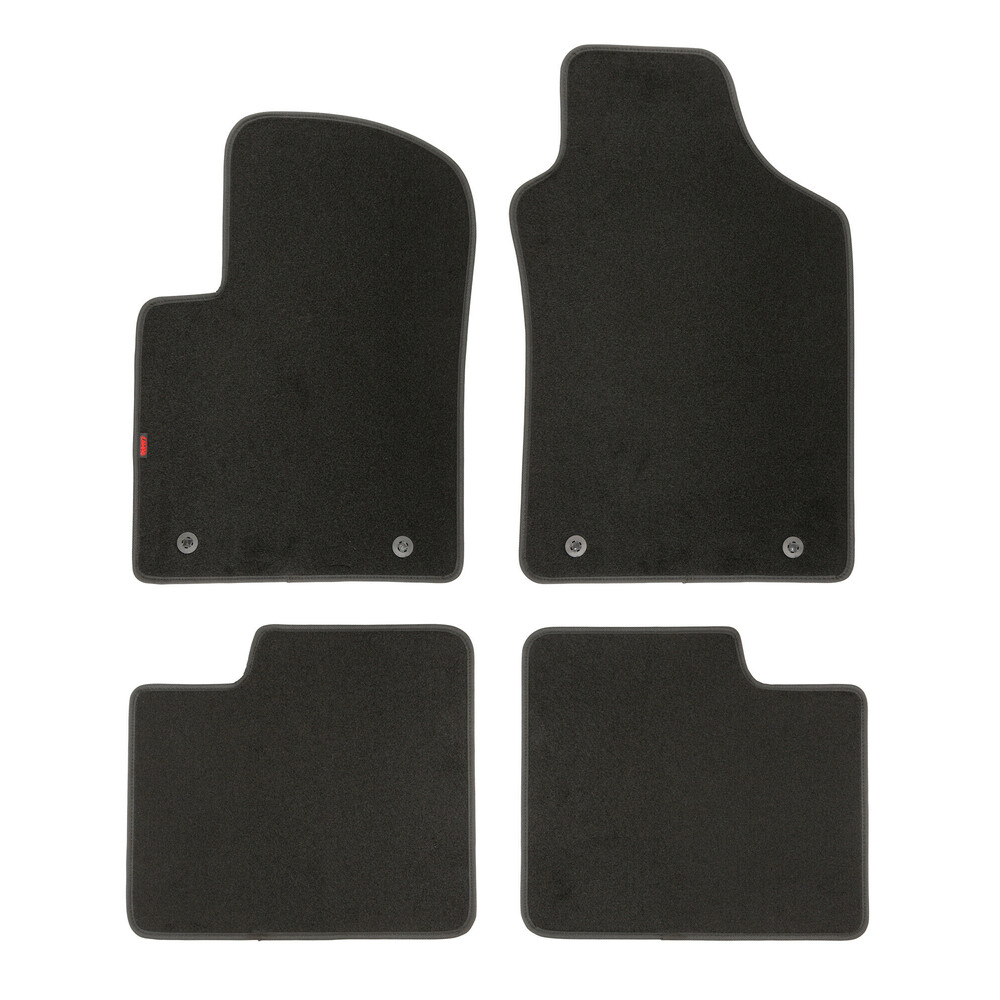 Βλησαρούλης Car Center - Lampa - Πατάκια μοκέτα μαύρα για Fiat 500 3d 07/07>11/24 για προστασία του εσωτερικού από βρωμιά νερό και φθορές, με αντιολισθητικό σχεδιασμό και σταθερή εφαρμογή για ασφαλή συγκράτηση στο δάπεδο του οχήματος – 4 τεμ. (L2338.2)