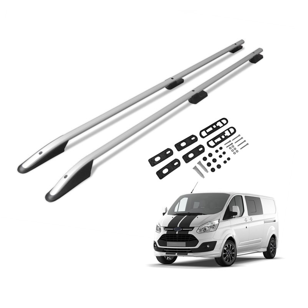 Βλησαρούλης Car Center - ΠΑΡΑΛΛΗΛΕΣ ΜΠΑΡΕΣ ΟΡΟΦΗΣ ΑΛΟΥΜΙΝΙΟΥ ΑΣΗΜΙ L1 ΓΙΑ FORD TOURNEO CUSTOM 2013-2023 ΜΕΓΙΣΤΟ ΒΑΡΟΣ ΦΟΡΤΙΟΥ 75KG OMTEC - 2 TEM.