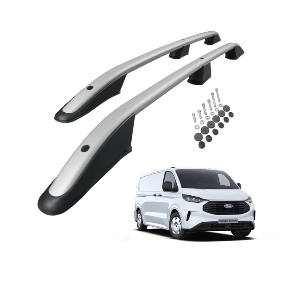 Βλησαρούλης Car Center - ΠΑΡΑΛΛΗΛΕΣ ΜΠΑΡΕΣ ΟΡΟΦΗΣ ΑΛΟΥΜΙΝΙΟΥ ELEGANCE L1 ΓΙΑ FORD TOURNEO CUSTOM 2023+ ΜΕΓΙΣΤΟ ΒΑΡΟΣ ΦΟΡΤΙΟΥ 75KG OMTEC - 2 TEM.