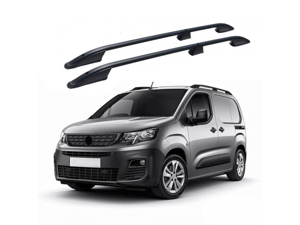 Βλησαρούλης Car Center - ΜΠΑΡΕΣ ΟΡΟΦΗΣ ΓΙΑ  OPEL COMBO / PEUGEOT PARTNER / RIFTER 2019+ ΠΑΡΑΛΛΗΛΕΣ ΑΛΟΥΜΙΝΙΟΥ L1 ΜΑΥΡΕΣ ΟMTEC - 2 TEM.