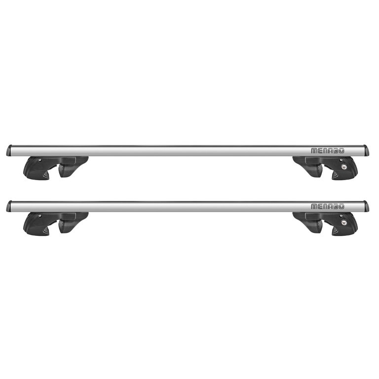 Βλησαρούλης Car Center - ΜΠΑΡΕΣ ΟΡΟΦΗΣ ΑΛΟΥΜΙΝΙΟΥ SHERMAN SILVER 120 cm ΣΕ ΑΣΗΜΙ ΧΡΩΜΑ ΓΙΑ ΟΡΟΦΗ ΜΕ RAISED RAILS MENABO - 2 ΤΕΜ.