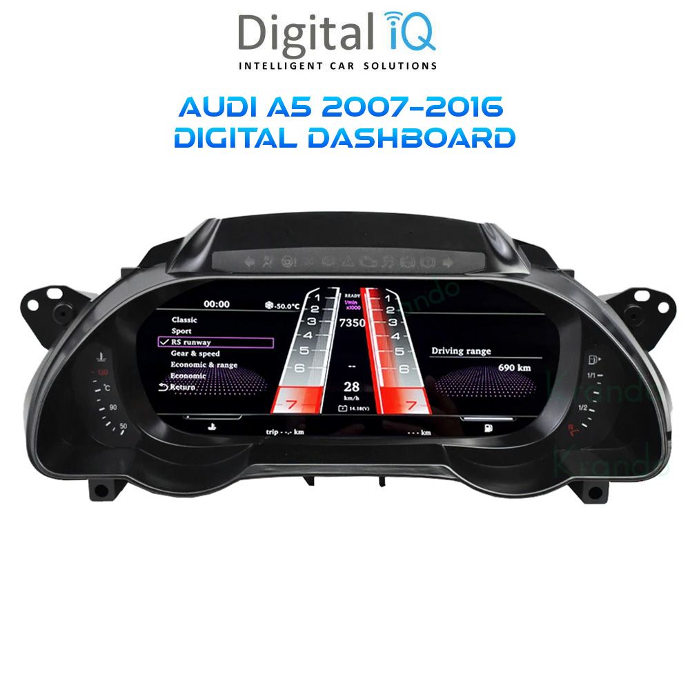Βλησαρούλης Car Center - DIGITAL IQ DYL 916_DC (12.3in) DIGITAL INSTRUMENT CLUSTER for AUDI A5 mod. 2007-2016 with HDMI input
