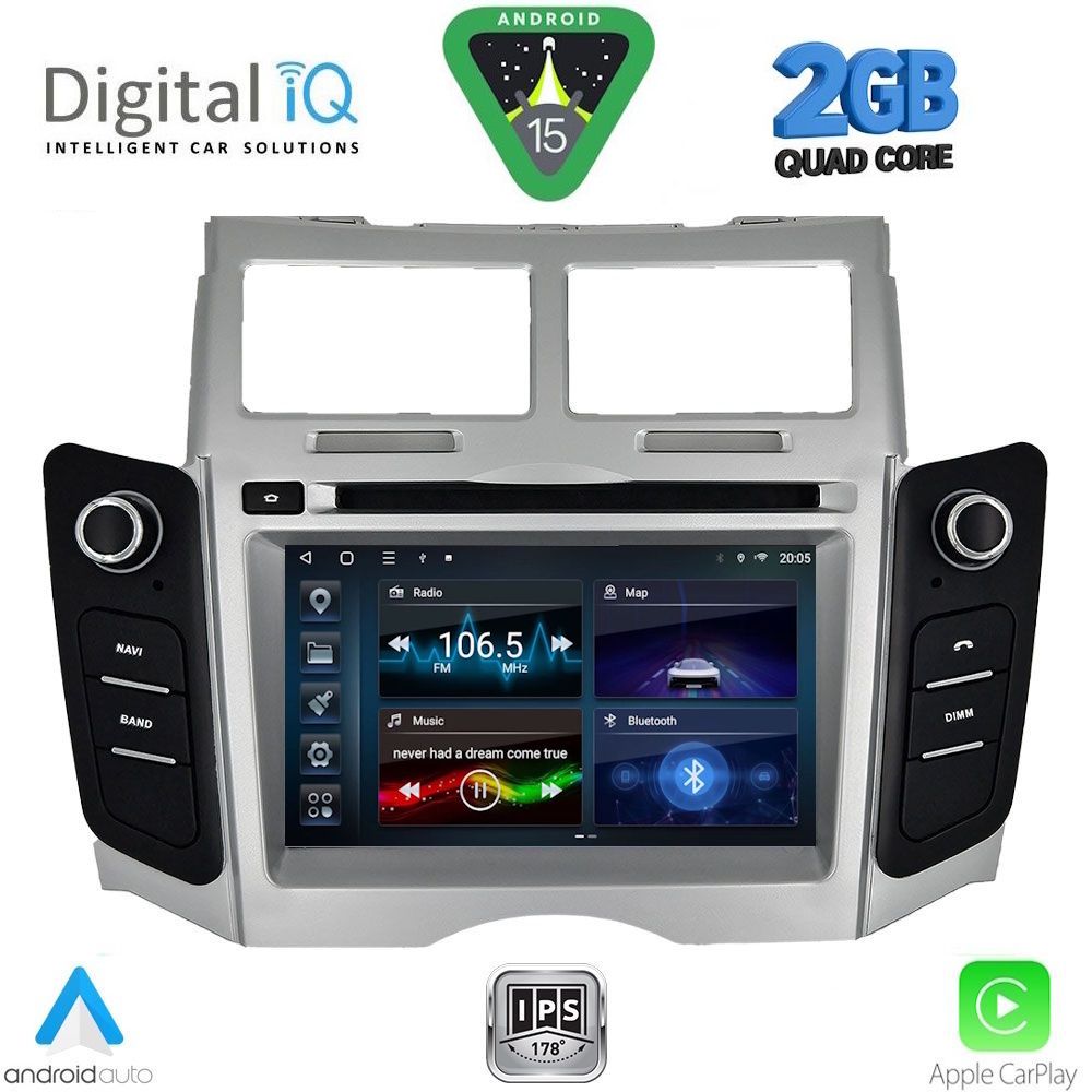 Βλησαρούλης Car Center - DIGITAL IQ BLD 029_CPA (7" DECK) MULTIMEDIA SYSTEM for TOYOTA YARIS mod. 2006-2011