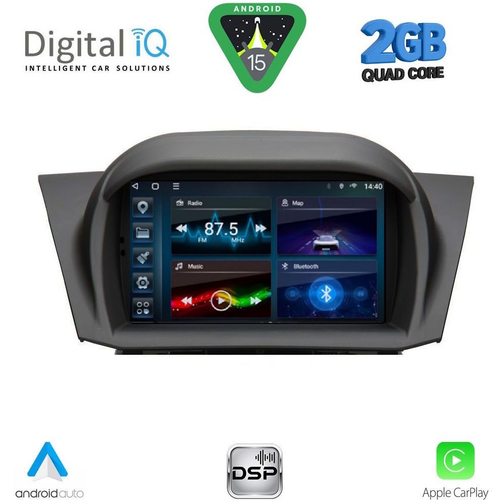 Βλησαρούλης Car Center - DIGITAL IQ BLD 075_CPA (7" DECK) MULTIMEDIA for FORD FIESTA mod. 2008-2017