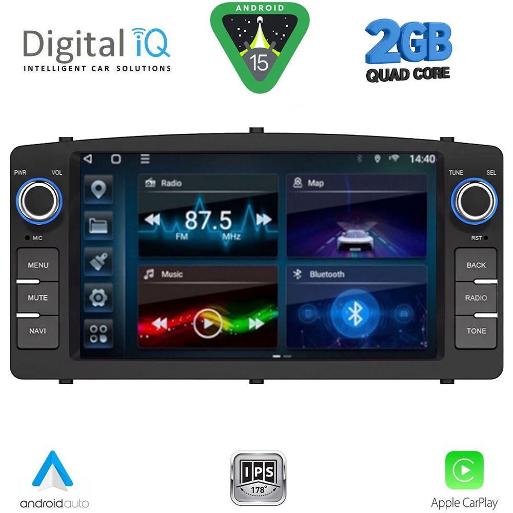 Βλησαρούλης Car Center - DIGITAL IQ BLD 210_CPA (7" DECK) MULTIMEDIA OEM for TOYOTA COROLLA mod. 2000-2006