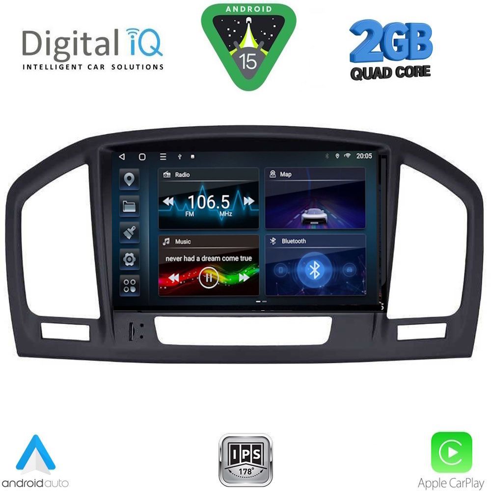 Βλησαρούλης Car Center - DIGITAL IQ BLD 214BL_CPA (8" DECK) MULTIMEDIA SYSTEM for OPEL INSIGNIA mod. 2008-2013