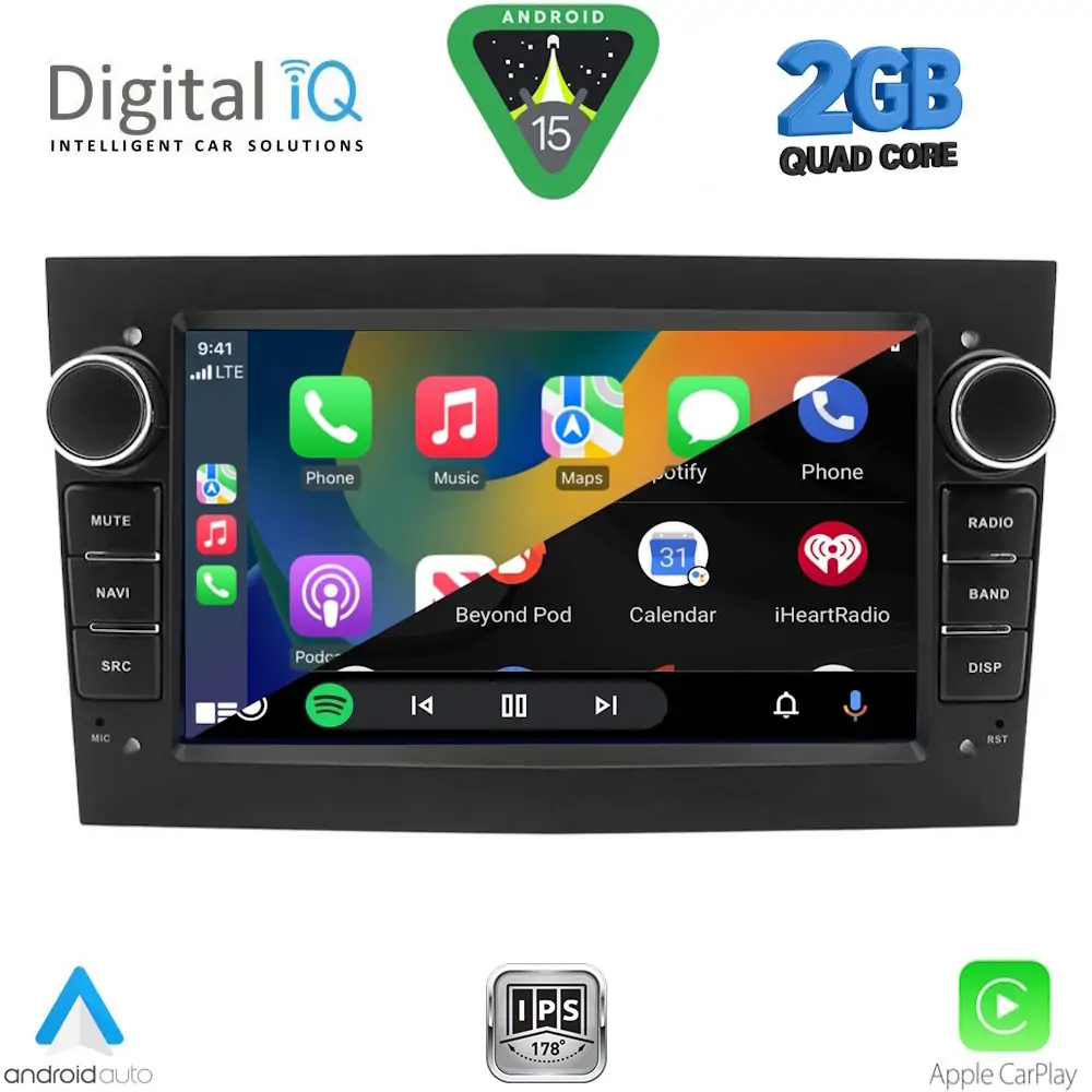 Βλησαρούλης Car Center - DIGITAL IQ BLD 219BL_CPA (7" DECK) MULTIMEDIA SYSTEM for OPEL ALL mod. 2003-2014 (GLOSS BLACK)