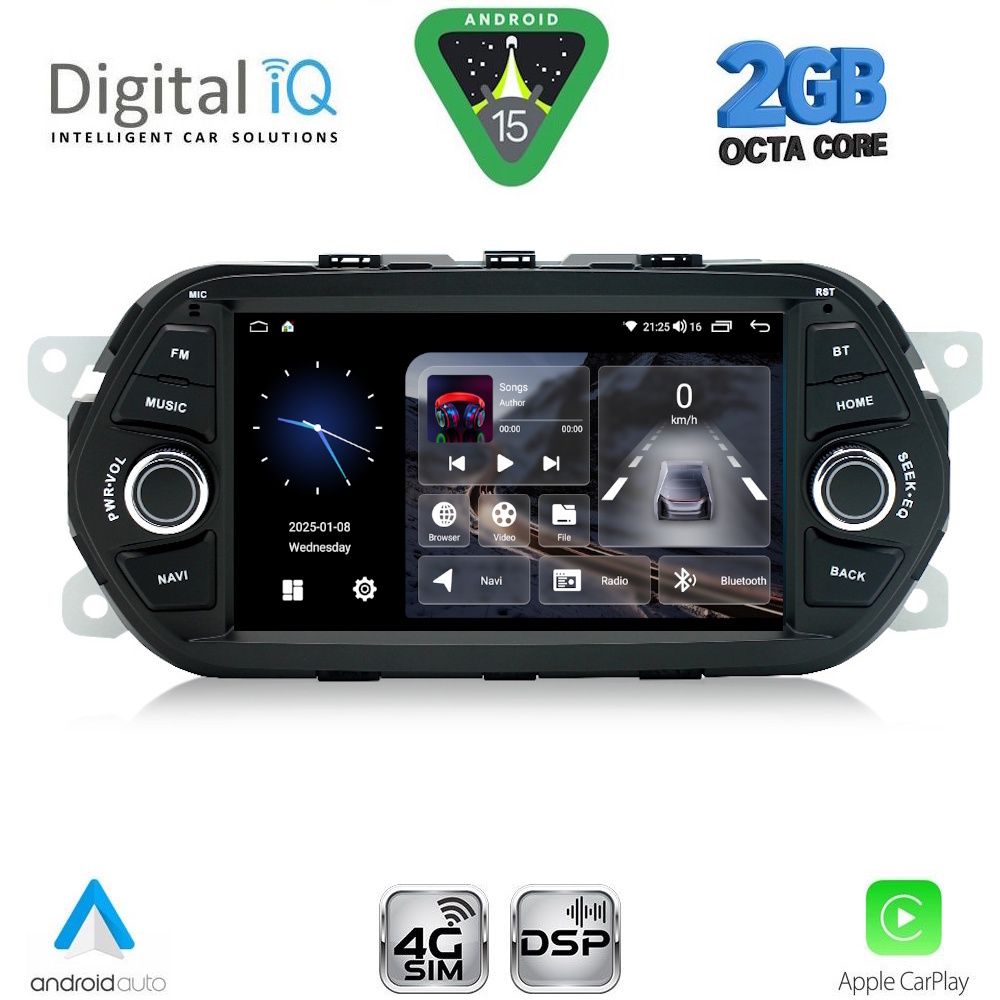 Βλησαρούλης Car Center - DIGITAL IQ BLF 355_CPA (7" DECK) MULTIMEDIA OEM for FIAT TIPO mod. 2015-2023