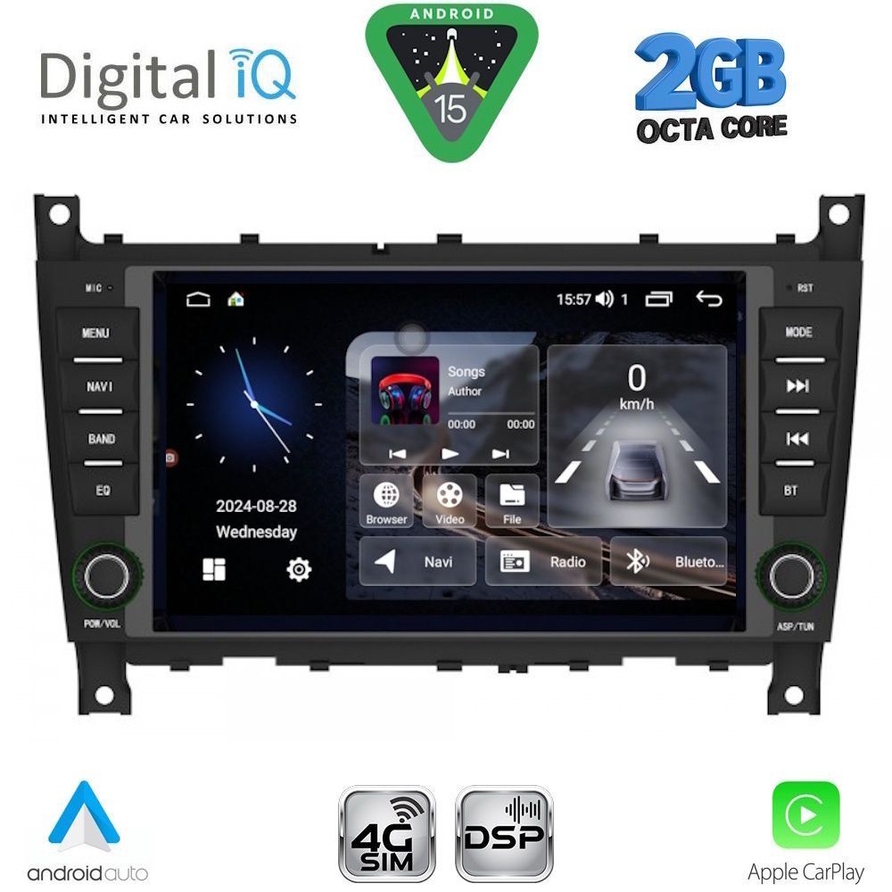 Βλησαρούλης Car Center - DIGITAL IQ BLF 393_CPA (7" DECK) MULTIMEDIA SYSTEM for MERCEDES C W203 – CLK W209 mod. 2004-2008