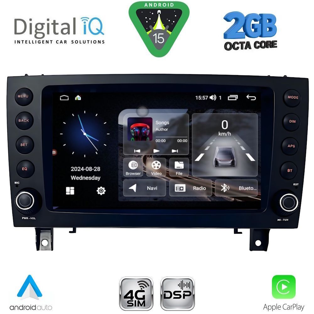 Βλησαρούλης Car Center - DIGITAL IQ BLF 396_CPA (8" DECK) MULTIMEDIA SYSTEM for MERCEDES SLK (R171) mod. 2004-2010
