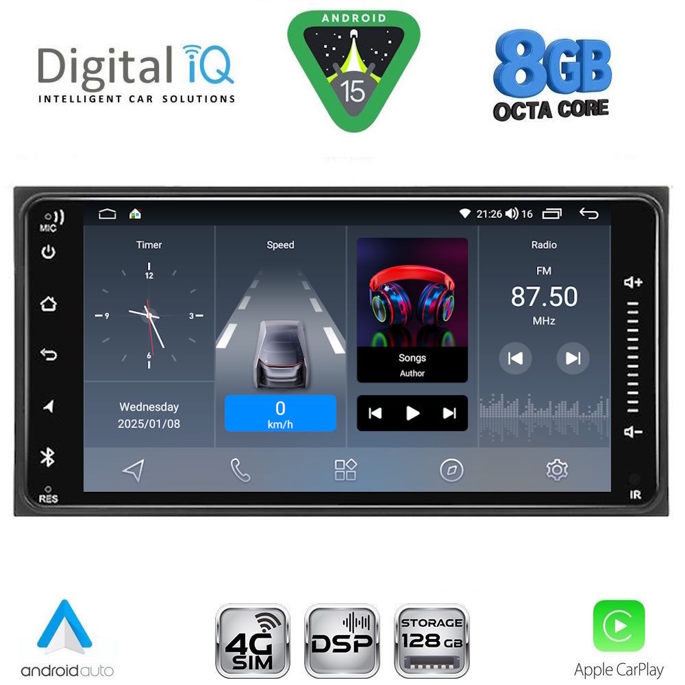 Βλησαρούλης Car Center - DIGITAL IQ BLM 562_CPA (7" DECK) MULTIMEDIA OEM for TOYOTA ALL (200mm)