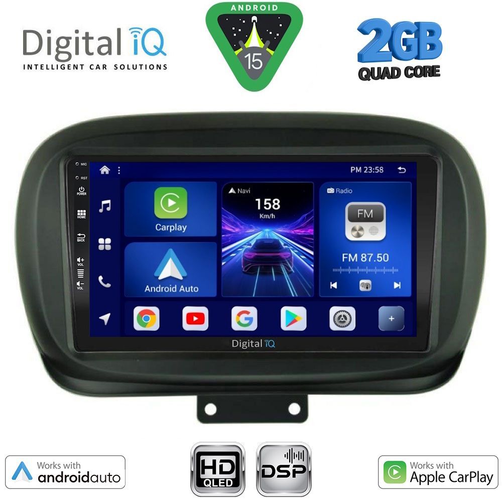 Βλησαρούλης Car Center - DIGITAL IQ BXC 3134_CPAA (9inc) MULTIMEDIA TABLET for FIAT 500X mod. 2014-2022