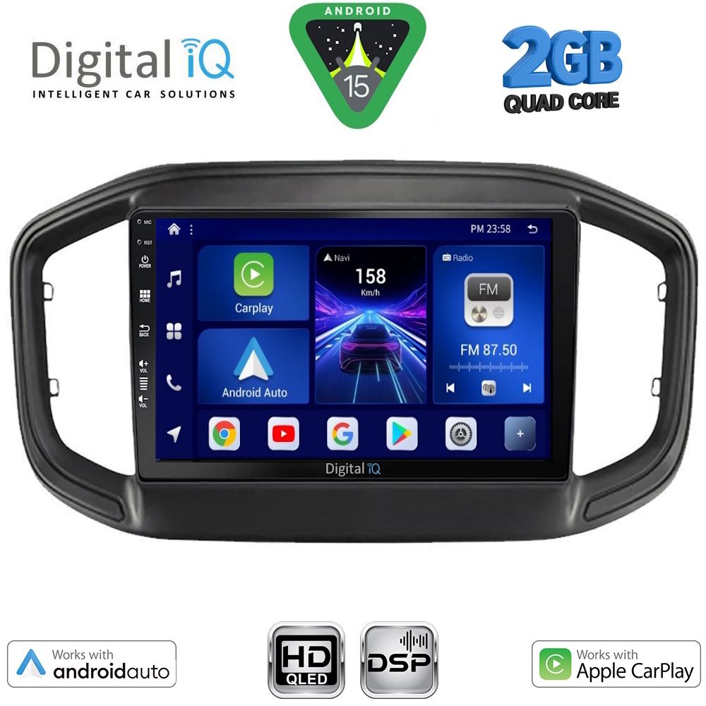 Βλησαρούλης Car Center - DIGITAL IQ BXC 3147_CPAA (9inc) MULTIMEDIA TABLET for FIAT STRADA mod. 2020-2026