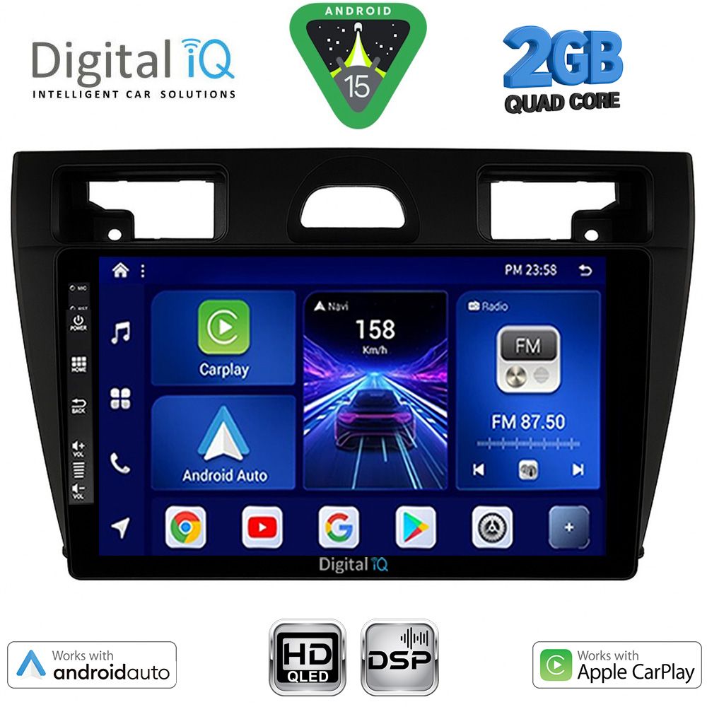 Βλησαρούλης Car Center - DIGITAL IQ BXC 3153BL_CPAA (9inc) MULTIMEDIA TABLET for FORD FIESTA mod. 2005-2008 (BLACK)