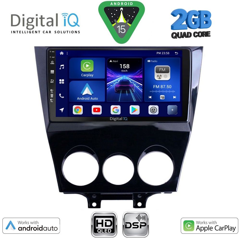 Βλησαρούλης Car Center - DIGITAL IQ BXC 3395_CPAA (9inc) MULTIMEDIA TABLET for MAZDA RX8 mod. 2008-2012