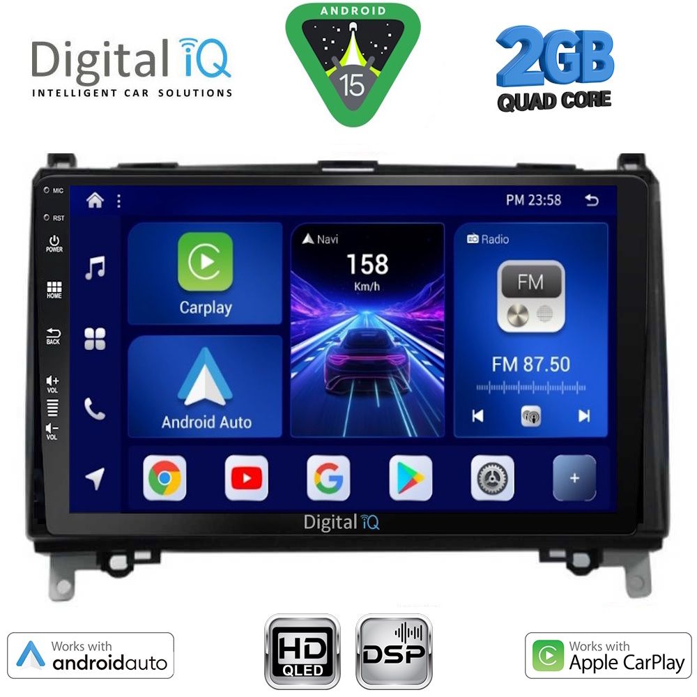 Βλησαρούλης Car Center - DIGITAL IQ BXC 3400_CPAA (9inc) MULTIMEDIA TABLET for MERCEDES A – B -SPRINTER – VITO mod. 2007-2020