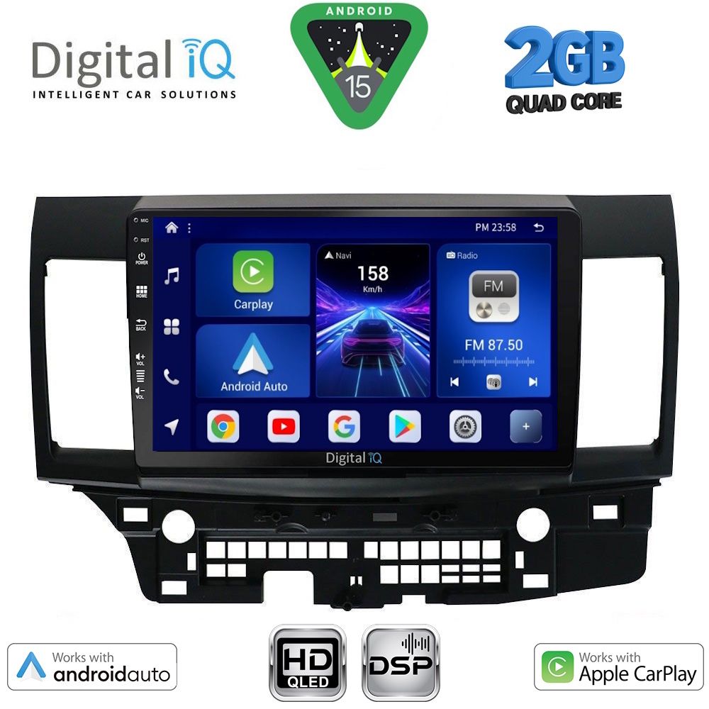 Βλησαρούλης Car Center - DIGITAL IQ BXC 3434_CPAA (10inc) MULTIMEDIA TABLET for MITSUBISHI LANCER mod. 2008-2017