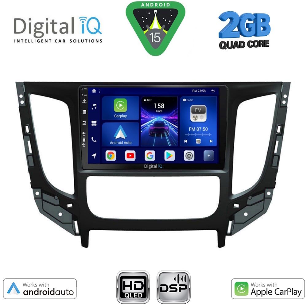 Βλησαρούλης Car Center - DIGITAL IQ BXC 3437_CPAA CLIMA (9inc) MULTIMEDIA TABLET for MITSUBISHI L200 mod. 2015-2019 with CLIMA